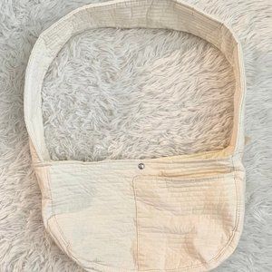 Small Dog/Cat White Travel Canvas Sling Carrier